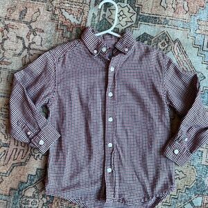 Gymboree Red Black and White Houndstooth Button-Down Shirt